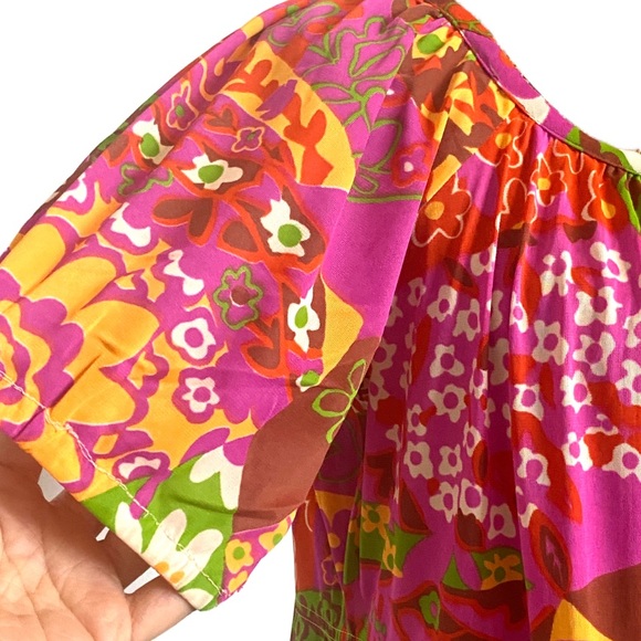 SOLD 🌸 60s Fabulous Lounge Gown House Dress Night Gown Vintage Mid Century Mod - Picture 5 of 10